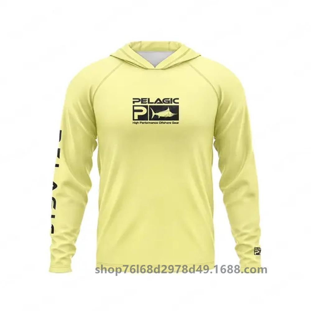 Pelagic fishing suit UPF50 long-sleeved T-shirt hoodie quick-drying breathable sunscreen supports customization