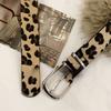 Faux Fur PU Leather Belt Leopard Y2K Waist Belt Sexy Vintage Waistband  Waist Accessory