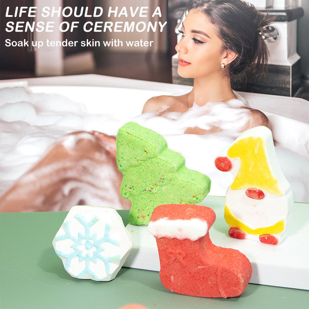 Рождественская серия набор из четырех шариков для ванны набор из масляных шариков для ванны на Рождество