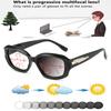 Rectangular Outdoor Trend Square Oversized Frame Comfortable Photochromic Progressive Multifocal Reading Glasses +0.75 To +4