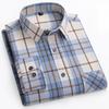 100% Pure Cotton Flannel Soft Regular-fit Long Sleeve Brushed Shirt Single Pocket Comfortable Casual Thick Plaid Shirts S-11XL