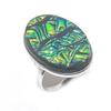 Natural Ammolite Gemstone Handmade 925 Sterling Silver Jewelry Ring Size 9 H2i73