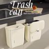 Large Capacity Wall-Mounted Trash Can with Lid for Bathroom, Kitchen, Bedroom, and Living Room