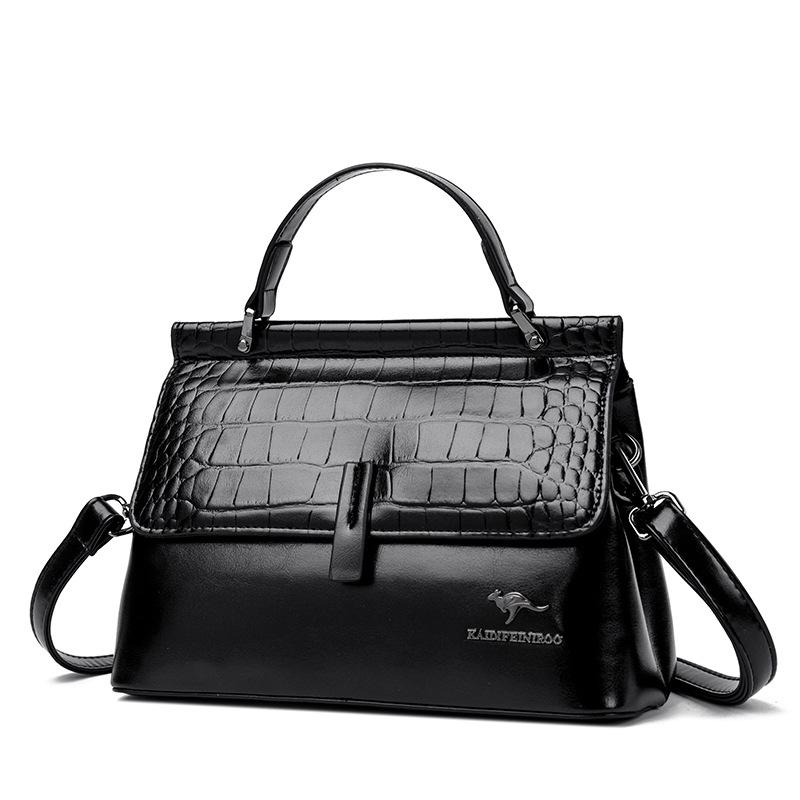 2025 New Vintage Waxed Leather Women's Tote Bag – Large Capacity