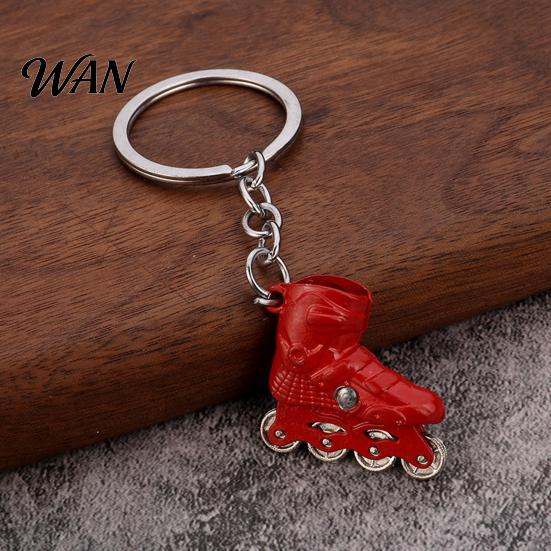 Restored 3D Roller Skate Pendant Zinc Alloy Keychain Pendant, Simulated Shape Gift Key Ring, Multiple Colors Practical Hanging Charm