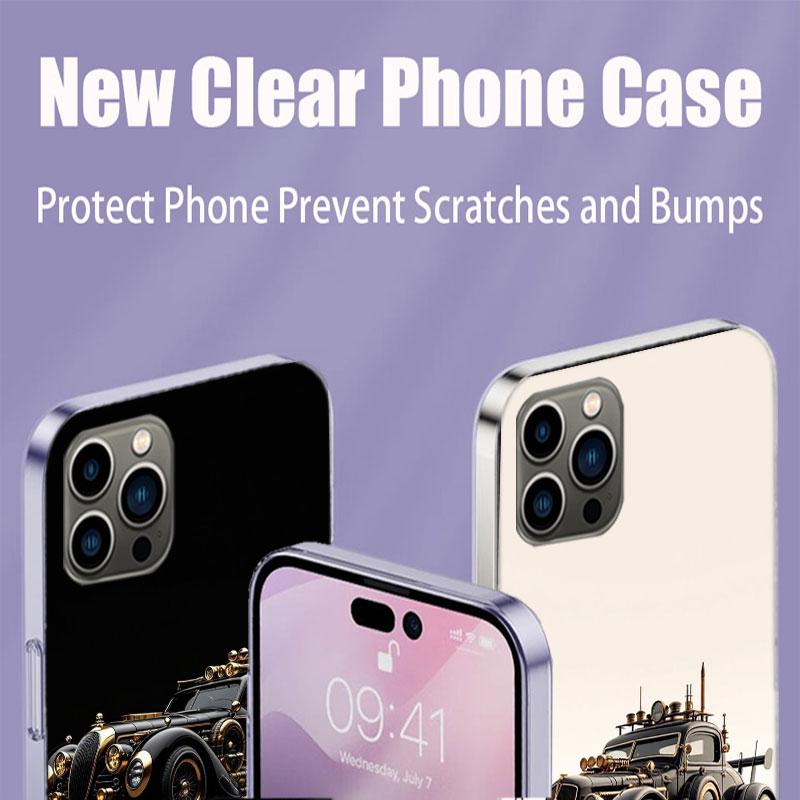 Стимпанк Автомобильный Чехол для Телефона Для Iphone 17 Air 15 Pro 14 Plus 16 Pro Max 12 13 Mini 11 16E X XS Чехол Милый Fundas