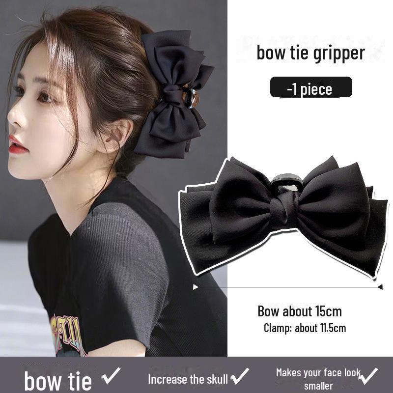 Высококачественная заколка для волос в стиле бант из жатого хлопка для женщин