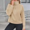 Womens Oversized Half Zip Sweatshirt Casual Long Sleeve Loose Fall Cropped Pullover Tops