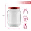 48X Glass Jars 720ml Jar for Cucumbers, Mushrooms, Jam, Honey, Preserves