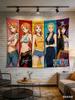 Декоративное настенное панно по аниме One Piece, тематика Усопп, декоративная ткань для гостиной, спальни, комнаты в общежитии