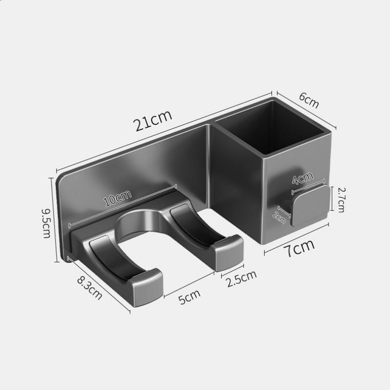 Настенный держатель для фена Полки для ванной Подставка для бритвы и фена с ящиком для хранения Органайзеры для туалета