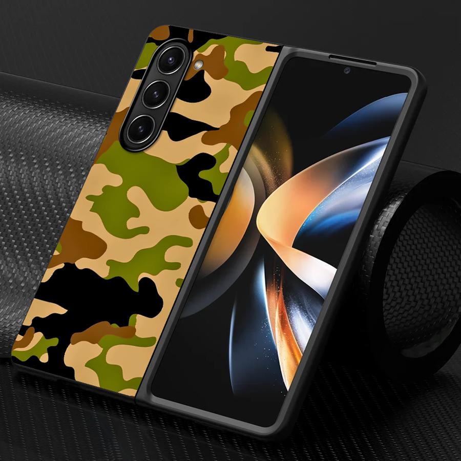 Задняя крышка-чехол для телефона Samsung Galaxy ZFold3 ZFold7 ZFold4 ZFold5 Z Fold 7 6 5 4 3 ZFold6 Камуфляжный узор