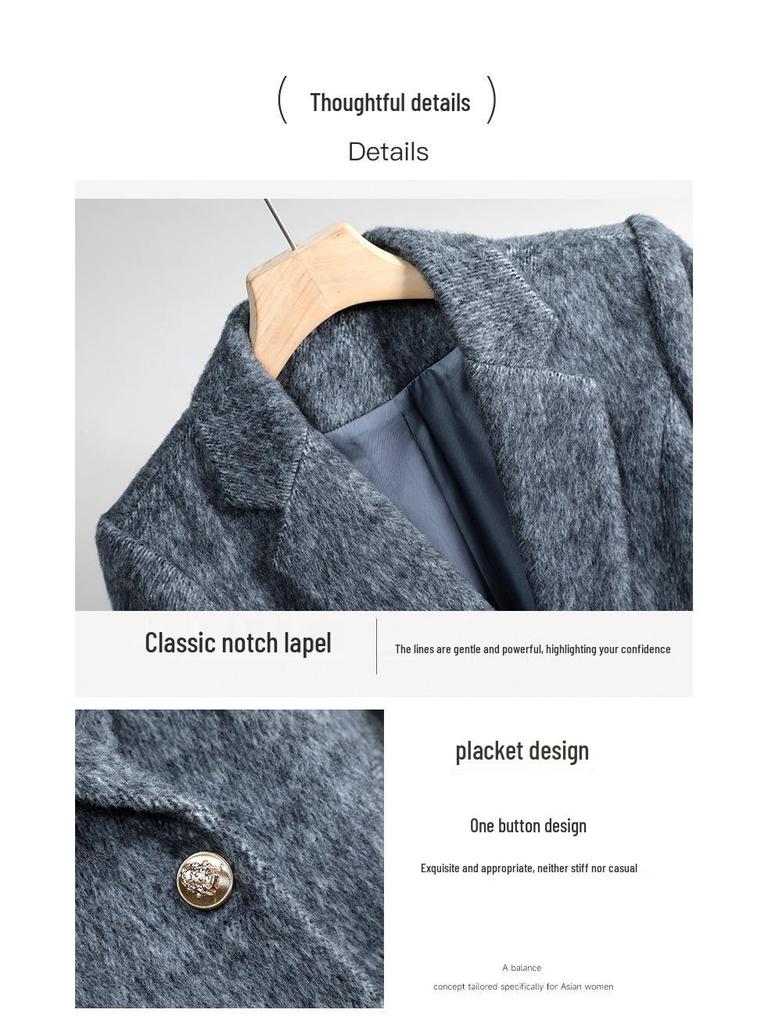 Женский маленький шерстяной блейзер - Стильный и универсальный короткий костюм для осени/зимы 2025