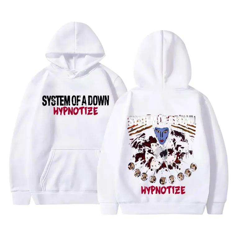 Rock Band System of A Down Hypnotize Print Hoodie Men Alternative Metal Music Sweatshirt Mens Gothic Harajuku Streetwear