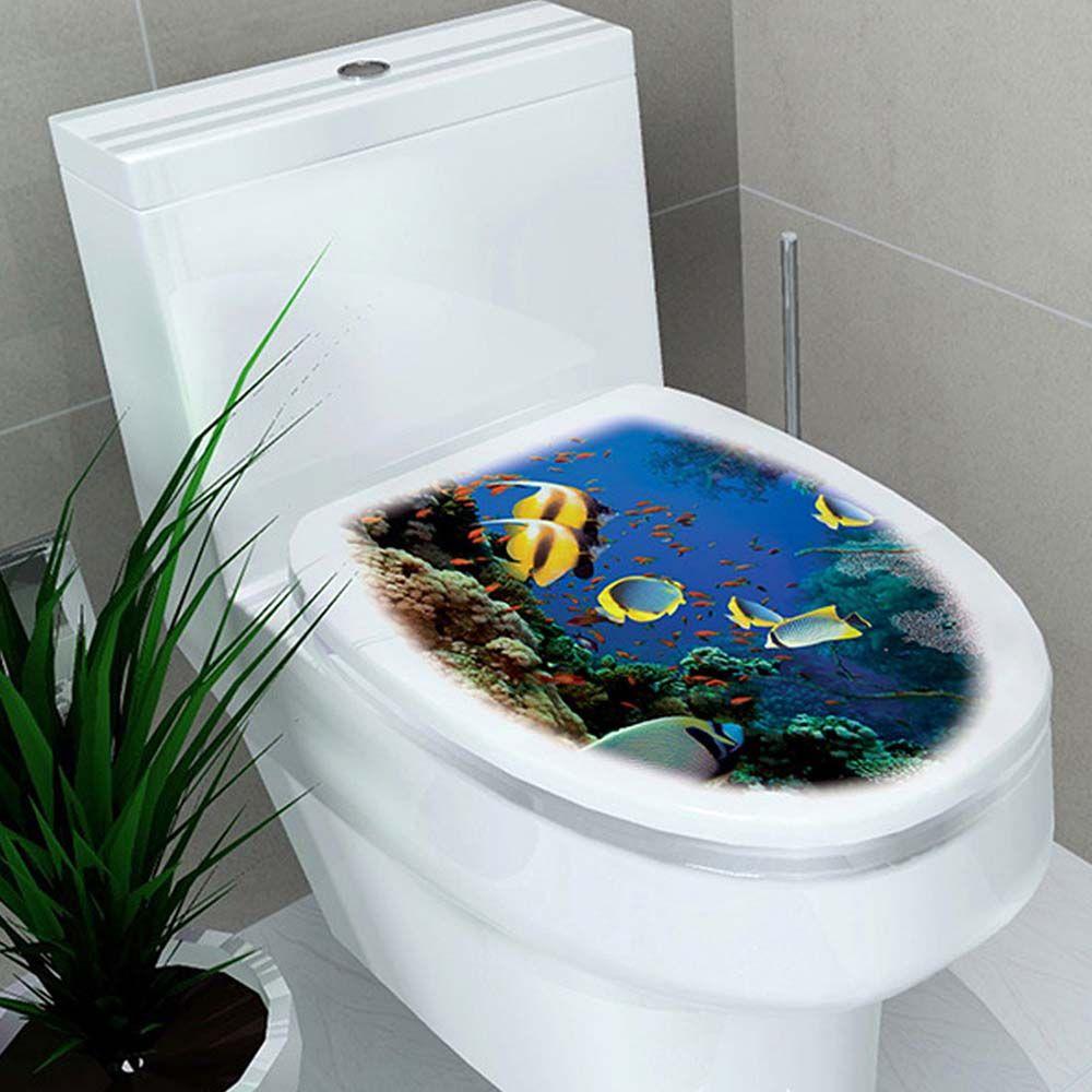 Bathroom Decoration Home Toilet Sticker Toilet Seat Sticker WC Cover Decals Closestool Decor