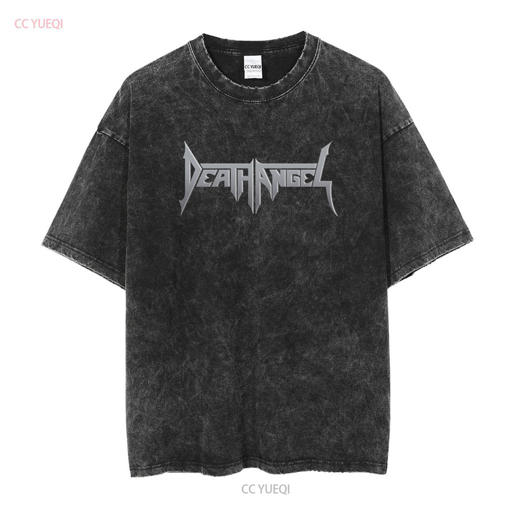 DEATH ANGEL Серая футболка с логотипом Новая S M XL 2XL с длинным или коротким рукавом винтажная стираная повседневная топ для повседневной носки дышащий