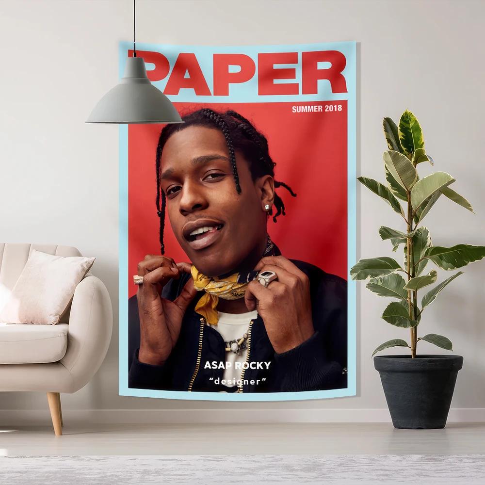 VIKAMA Раким Майерс ASAP Rocky Гобелен Хип-Хоп Курящий Мем Настенное Искусство Модный Декор для Общежития Гостиной Спальни