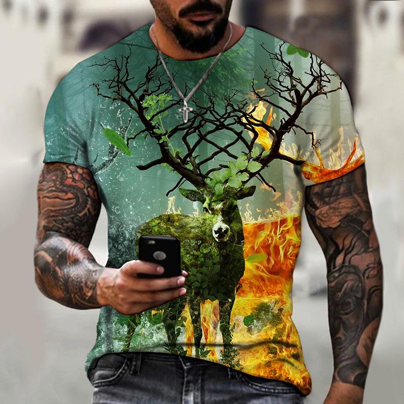 3D цифровая печать Faucet Series Printed Summer Casual Round Neck Youth Football