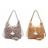 Large Capacity Furry School Bag Zipper Cartoon Daypack Cat Plush Backpack  JK Uniform Accessories