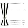 1PC Double Cocktail Jigger Japanese Design Stainless Steel Cocktail Bar Jigger 1oz/2oz Measuring Cup for Home Party Club Bar Accessories