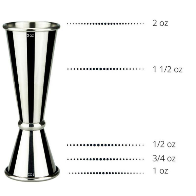 1PC Double Cocktail Jigger Japanese Design Stainless Steel Cocktail Bar Jigger 1oz/2oz Measuring Cup for Home Party Club Bar Accessories