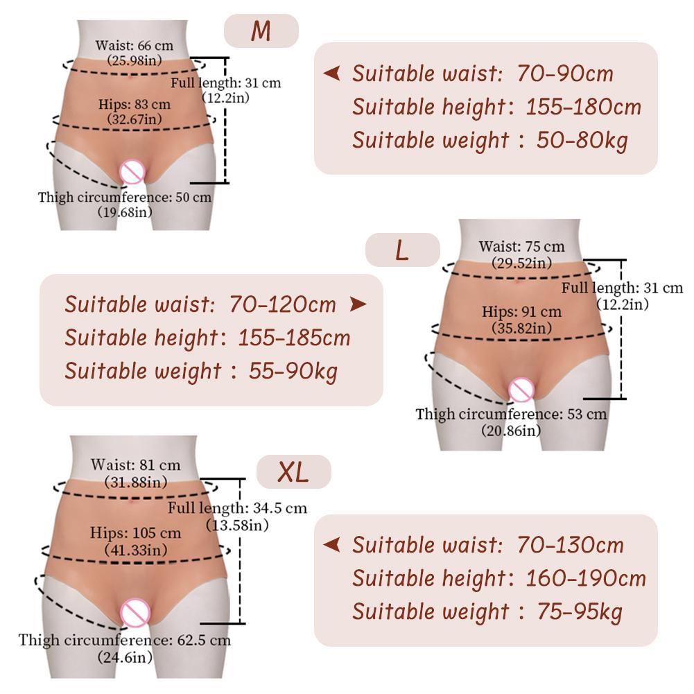 Silicone Realistic Fake Vagina Pants Cosplay Underwear Crossdressing Drag Queen Women Panties Crossdresser Transgender Gay