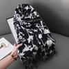 Cashmere Fringed Flower Scarf Women'S Fashion Temperament Shawl High-End Women'S Scarf