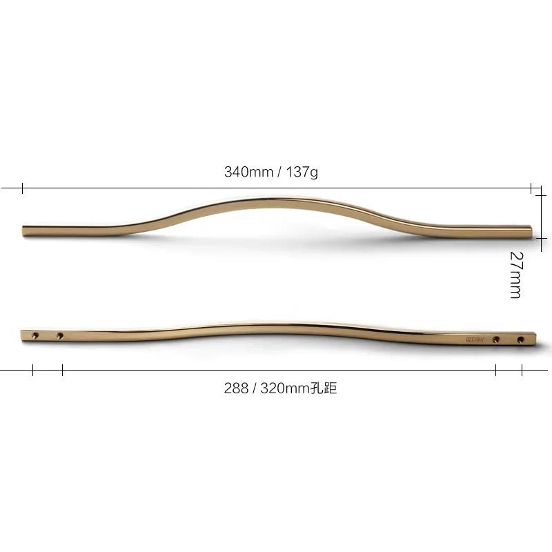 2 шт. Ручка для шкафа Роскошная Современная Минималистичная Черная и Золотая Ручка для Ящика Длинная Ручка Дверца Шкафа Ручка для Дверцы Шкафа