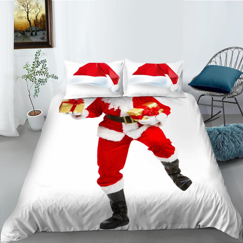 Комплект постельного белья с 3D рождественским принтом, домашнее постельное белье, уникальный дизайн, покрывала, роскошный комплект постельного белья, подарок