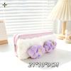 Large Capacity Fluffy Pen Bag Zipper Closure Lipstick Case Pencil Storage Case  Desktop Storage