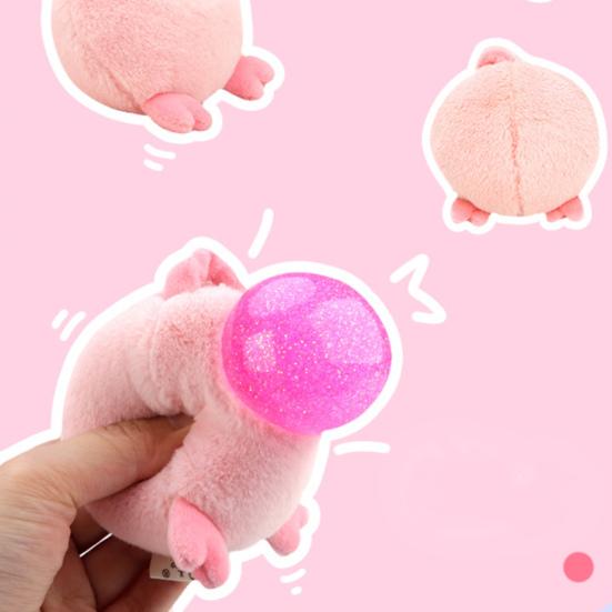 Squeeze Bubble Toy Blowing Bubble Tiger Panda Elephant Frog Peach Strawberry Plush Toy Decompression Vent