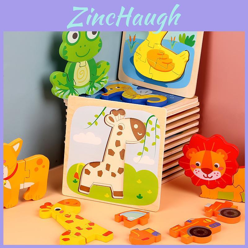 Wooden 3d Puzzle For Toddlers With Animal Shapes And Parentchild Interactive Play