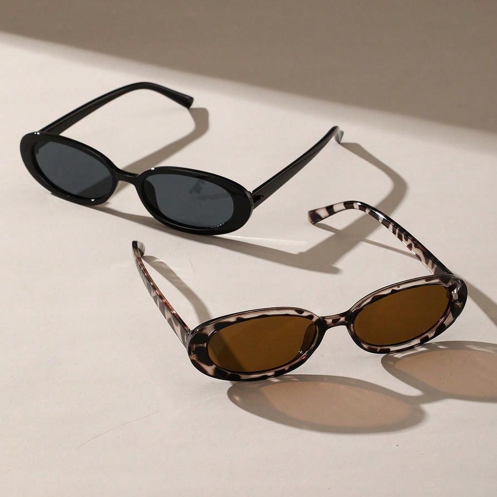 2 шт. Стильные и простые женские ретро-очки High Sense, маленькие овальные очки, солнцезащитные очки для женщин и мужчин, солнцезащитные очки против синего света