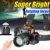 Super Bright LED Headlamp Fishing Headlight Portable Flashlight Zoom Sensor Rechargeable Outdoor Waterproof Camping Hunting Lamp