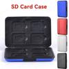 Waterproof SD Card Case Micro SD Card Holder Soft Foam Interior Storage Box with Lanyard 12 Slots