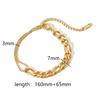 18K Gold Stainless Steel Chain Bracelet - Elegant DIY Jewelry for Women