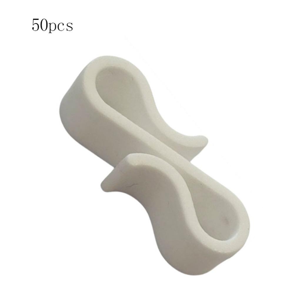 50pcs Multifunctional S-shaped Light String Hook Clip Firm Gutter Hooks Plastic Black/White Elastic Tightening Hooks Christmas