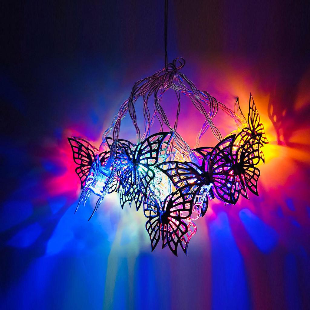 Светодиодная лента 3V Бабочка Светодиодная гибкая лента Хэллоуин Рождественское украшение