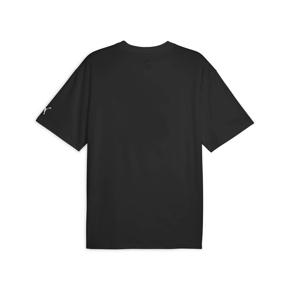 Puma SS25 Логотип Hoopaverse Принт на баскетбольную тематику Свободный крой Футболка с круглым вырезом Мужские топы 632889-01