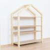 Etagère cabane POLLY - bois blanc et naturel