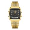 Waterproof Gold Antique Stainless Steel Rectangular Watch Quartz Watch Fashion Watch Gold Birthday Anniversary Day Christmas Day Present Men's