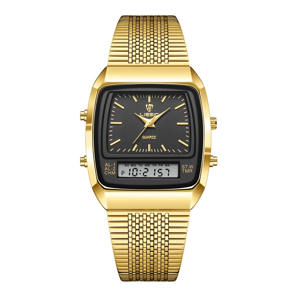 Waterproof Gold Antique Stainless Steel Rectangular Watch Quartz Watch Fashion Watch Gold Birthday Anniversary Day Christmas Day Present Men's