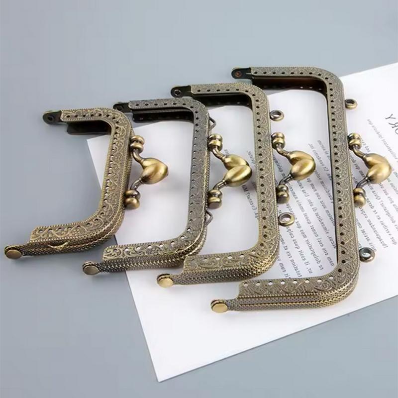Purse Clasp Frame Bag Kiss Clasp Lock Vintage Metal Purse Frame For Diy Craft Purse Bag Making