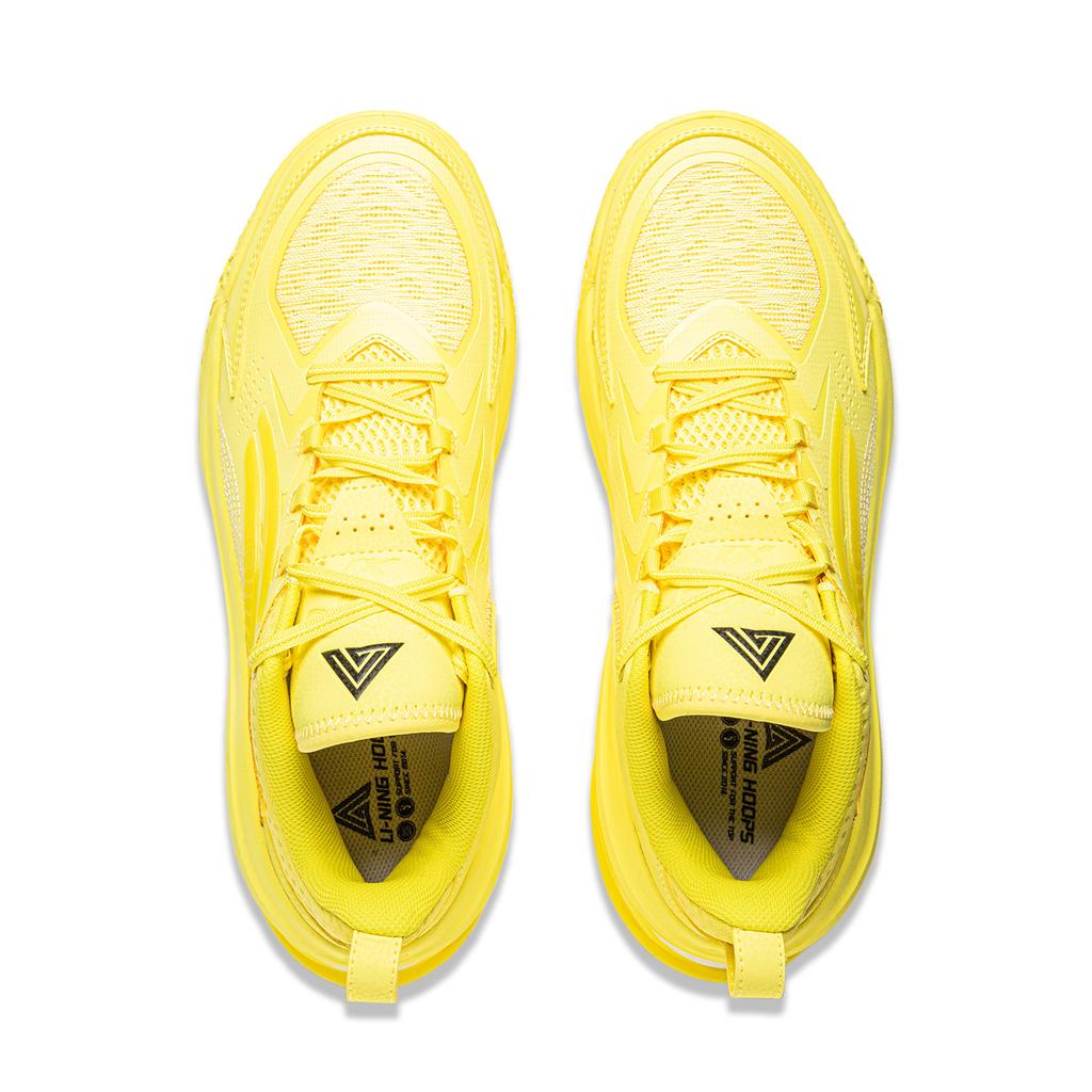 Li Ning Air Strike 11 Амортизирующие Нескользящие Легкие Низкие Баскетбольные Кроссовки Мужские Желтые ABAU055-8