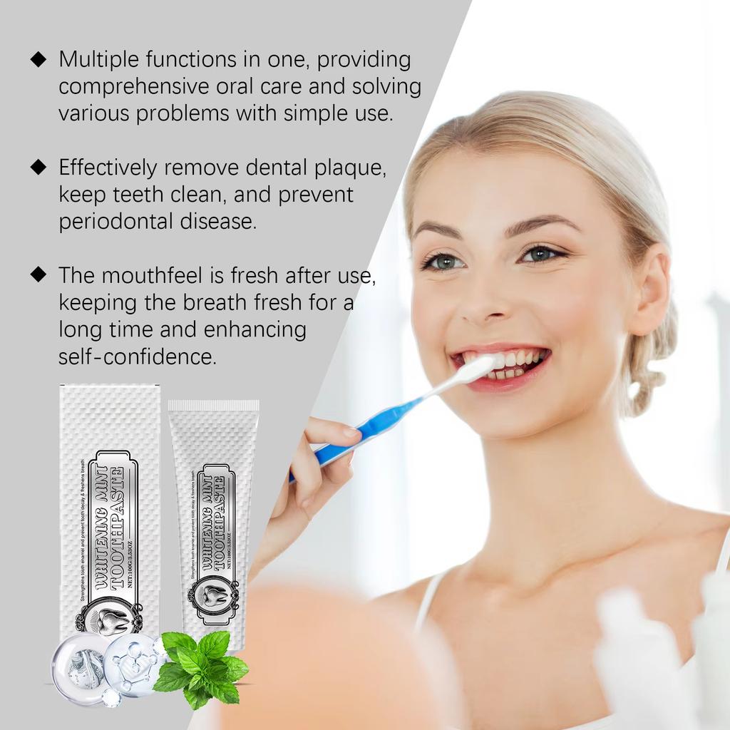 Whitening Mint Toothpaste Freshen Breath Remove Smoke Stain Cleaning Oral Tartar Improve Bad Breath Tooth Brightening Toothpaste
