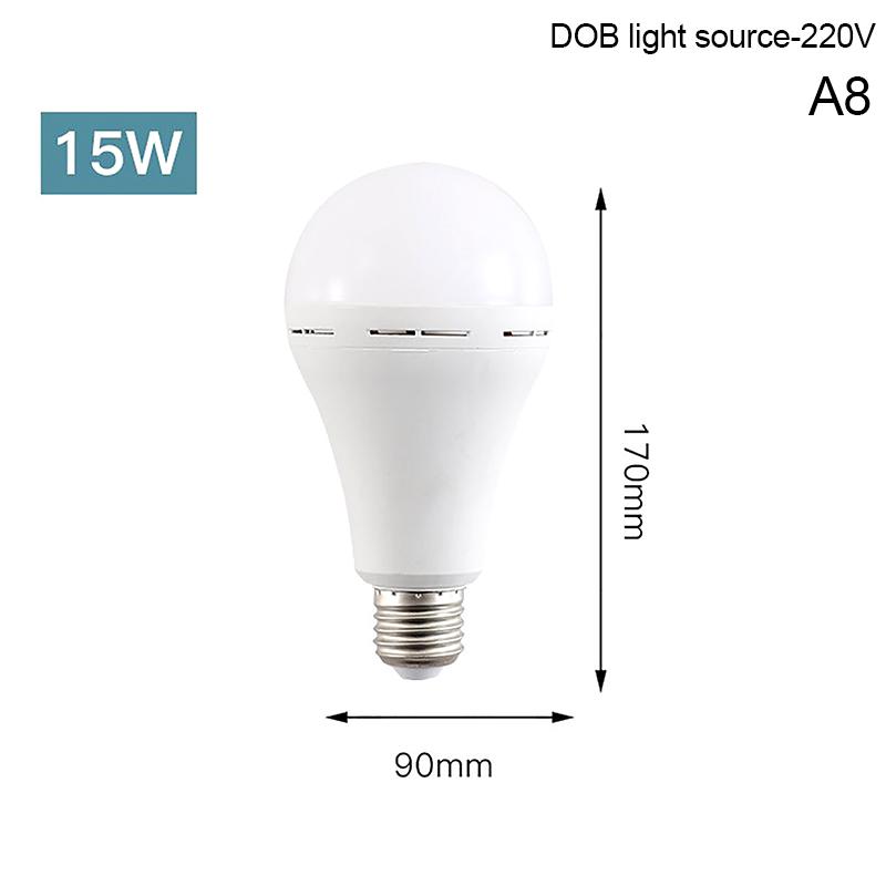 7W/9W/12W/15W Rechargeable LED Light Bulb Handheld Energy-Saving Light Bulb Household Power Failure Emergency Light Bulb