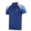 Gradient Color Breathable Quick-Dry Competition Straight-Cut Slim Fit Badminton Shirt Men Tops Dark-Blue APLQ021-2