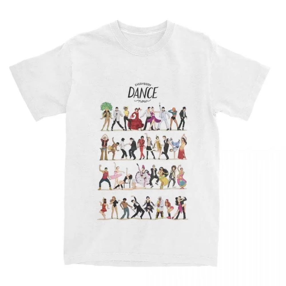Винтажные популярные футболки с танцами поп-культуры для мужчин и женщин Веселая футболка с самыми известными танцами в мире Летняя одежда
