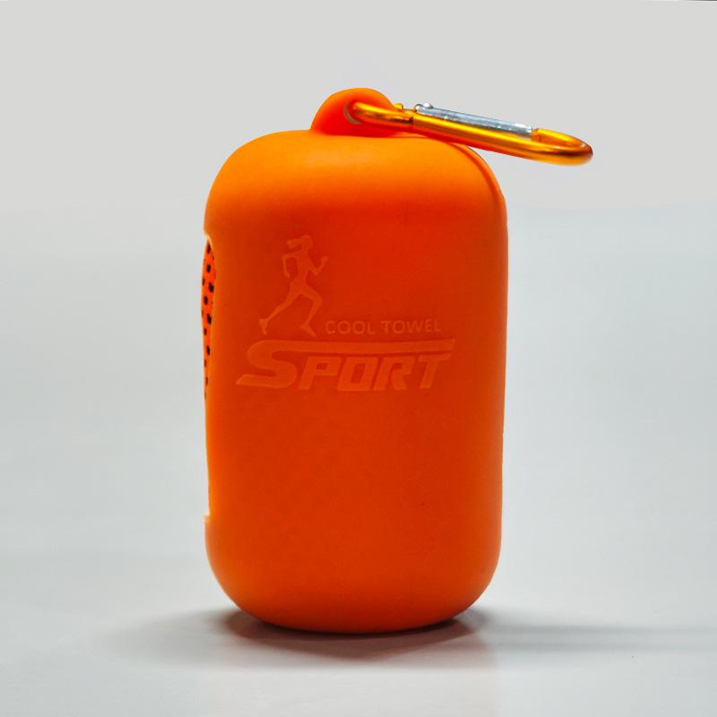 Портативный силиконовый быстросохнущий охлаждающий набор полотенец с дышащей коробкой для хранения