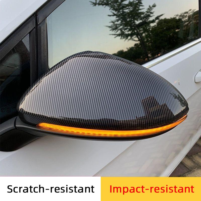 For Volkswagen VW Golf 7 MK7 7.5 GTI R GTE GTD 2013- Rearview Mirror Cover Side Mirror Caps carbon fiber Car Accessories